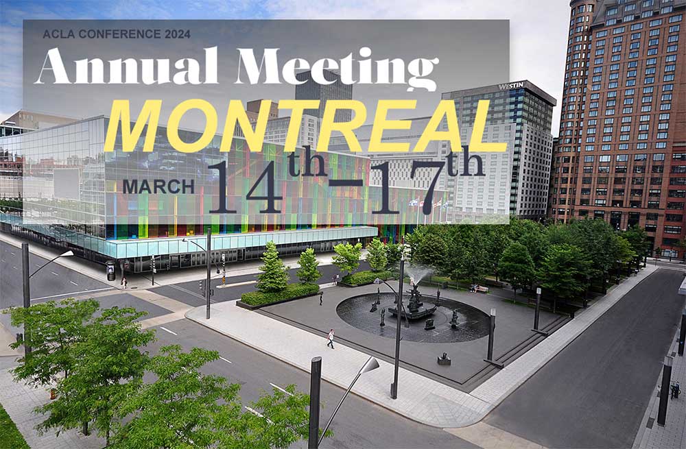 The 2024 Annual Meeting will take place March 14th through March 17th in Montreal