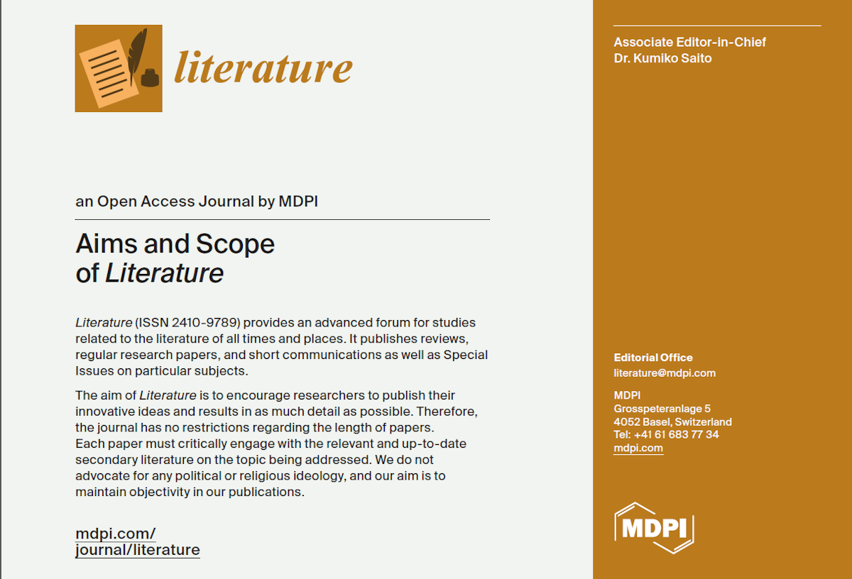 MDPI Aims and Scope of Literature